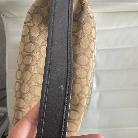 Coach Tan and Brown Signature Shoulder Bag 36314 - Picture 7 of 13